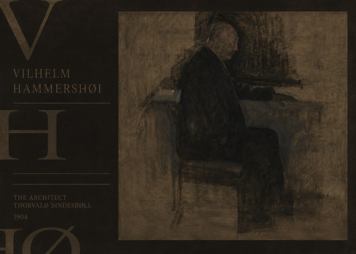 Vilhelm Hammershøi The Architect Thorvald Bindesbøll No6 - Plakat
