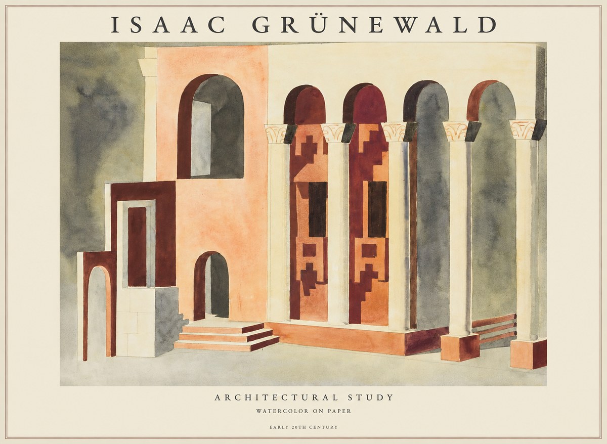 Isaac Grünewald Architectural Study II No1 - Plakat