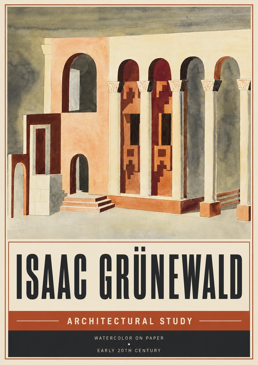 Isaac Grünewald Architectural Study II No5 - Plakat