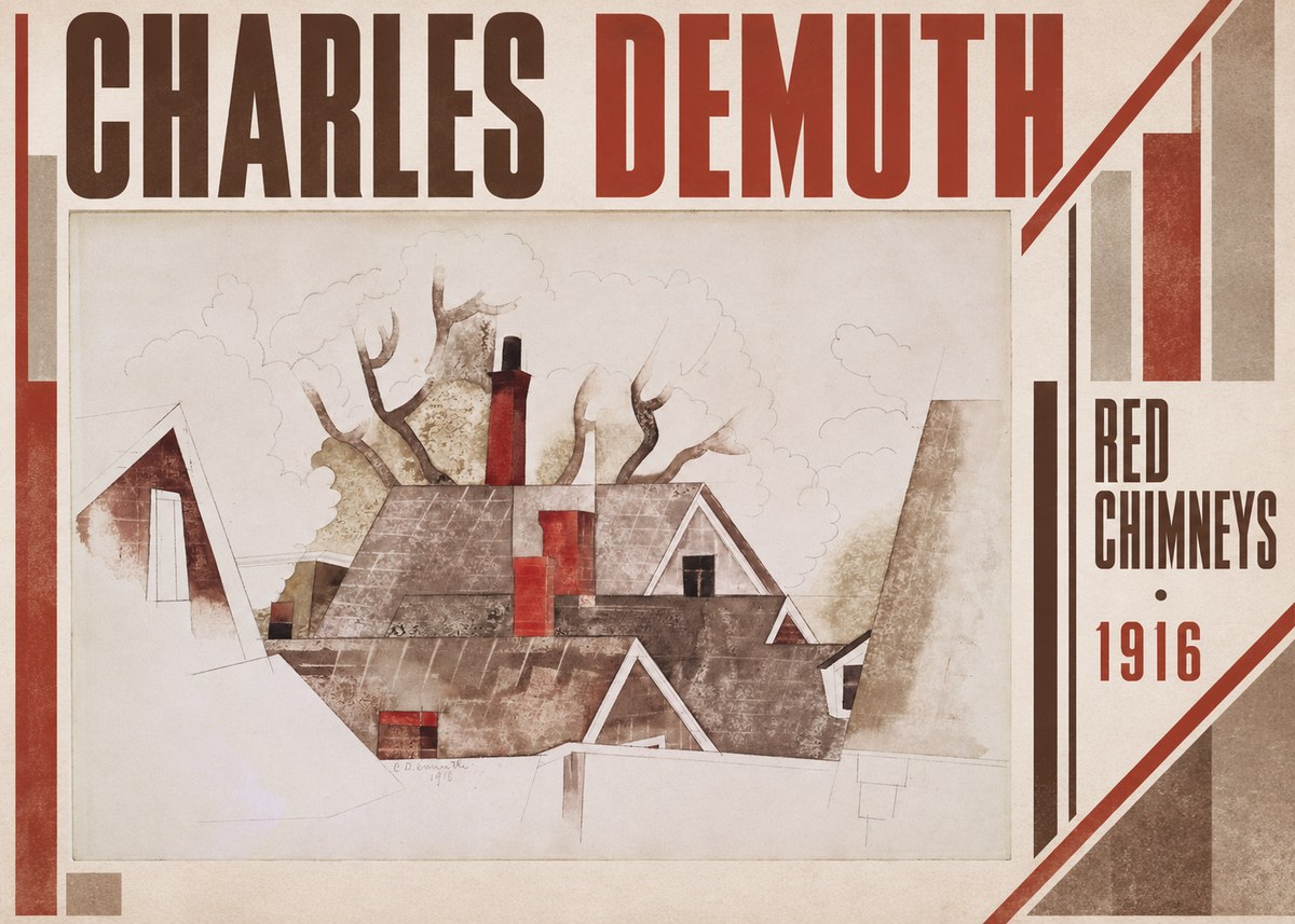 Charles Demuth Red Chimneys No4 - Plakat