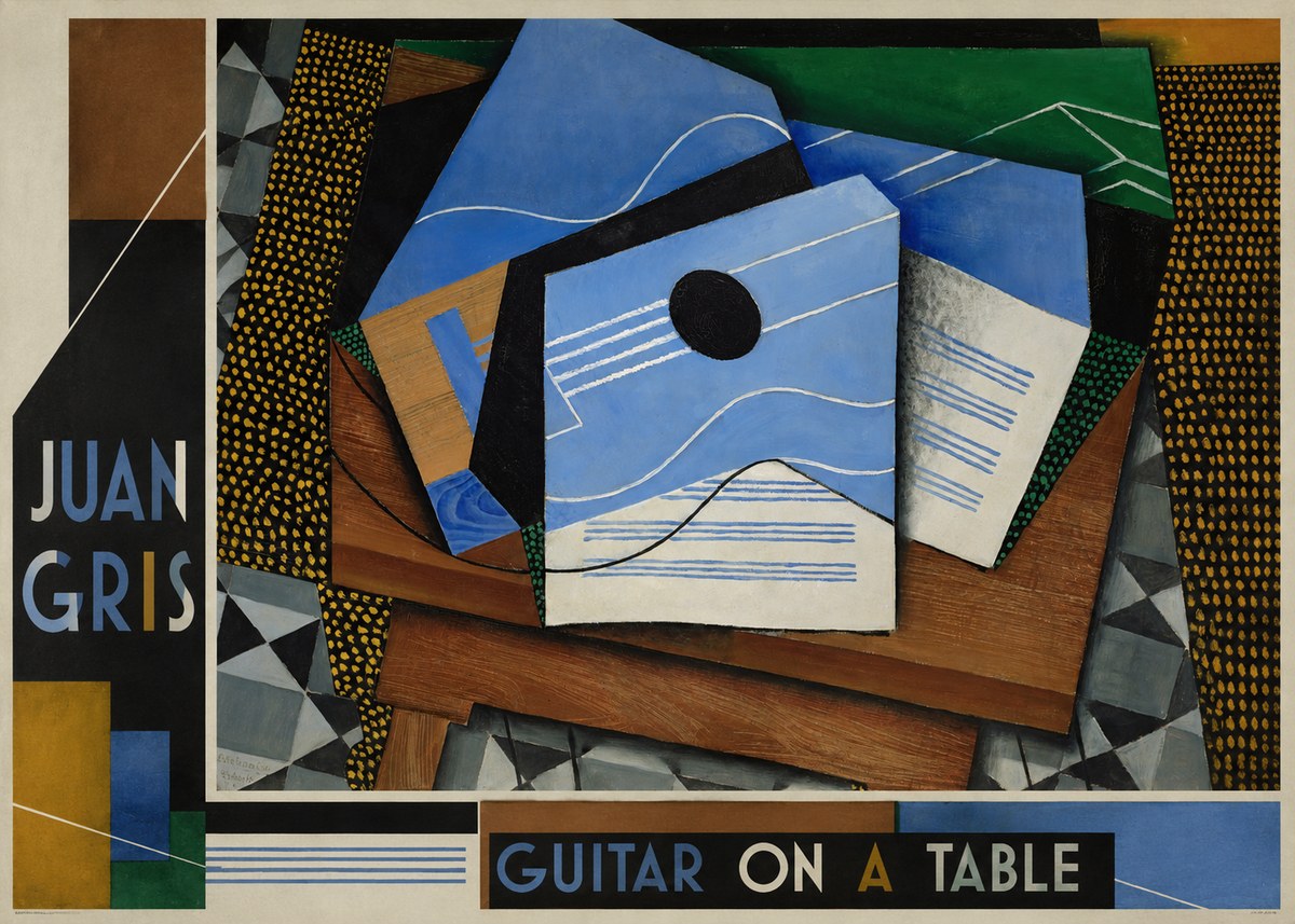 Juan Gris Guitar on a Table No2 - Plakat