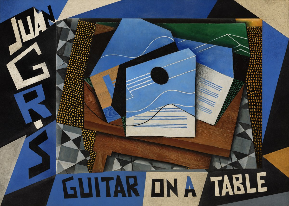 Juan Gris Guitar on a Table No5 - Plakat