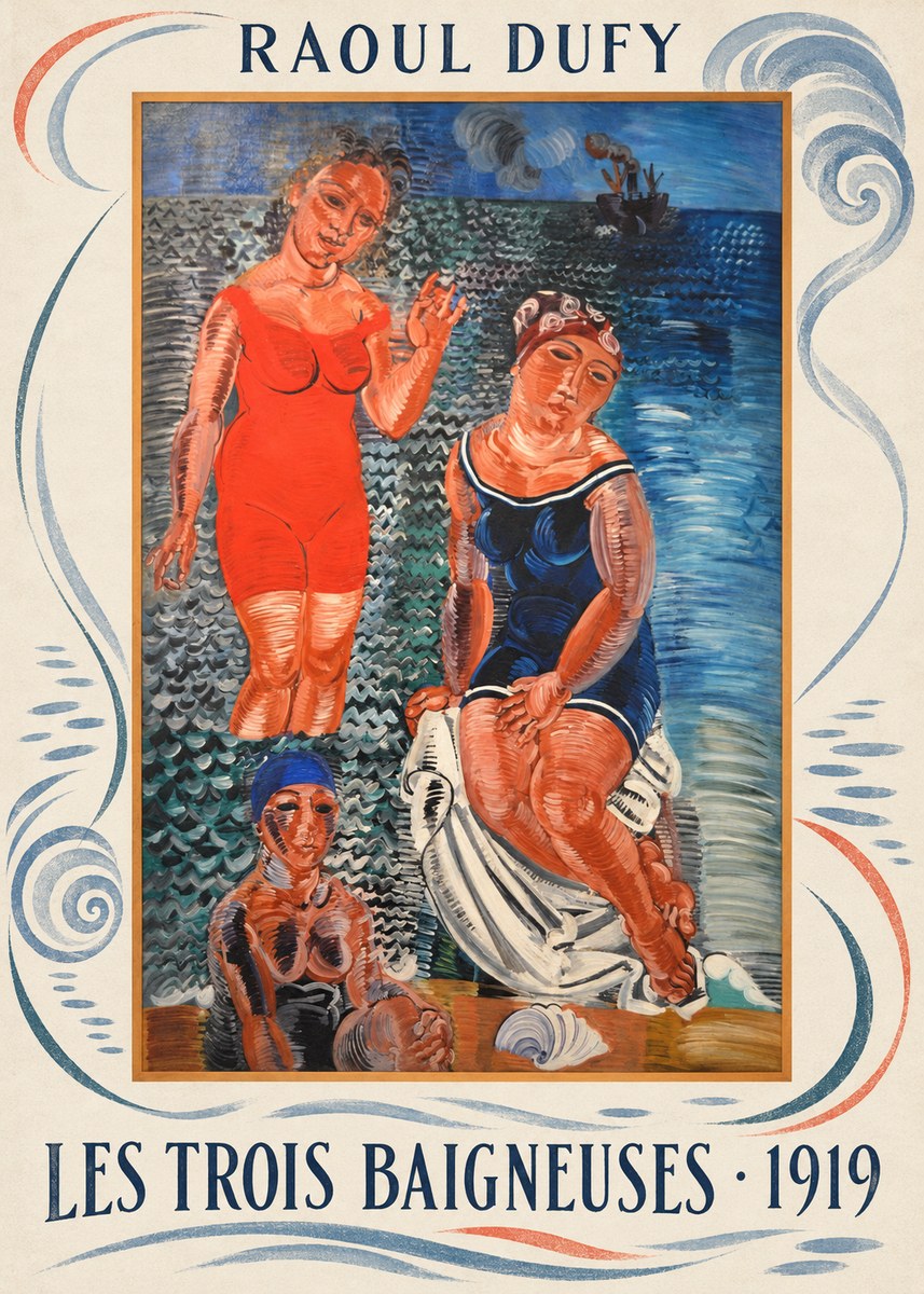 Raoul Dufy Les Trois Baigneuses No6 - Plakat