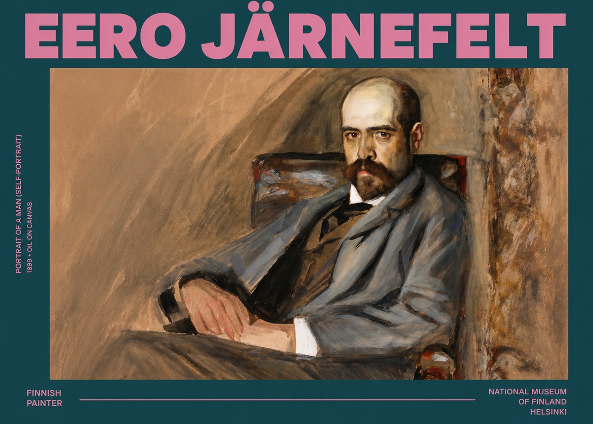 Eero Järnefelt Portrait of a Man (Self-portrait) No3 - Plakat