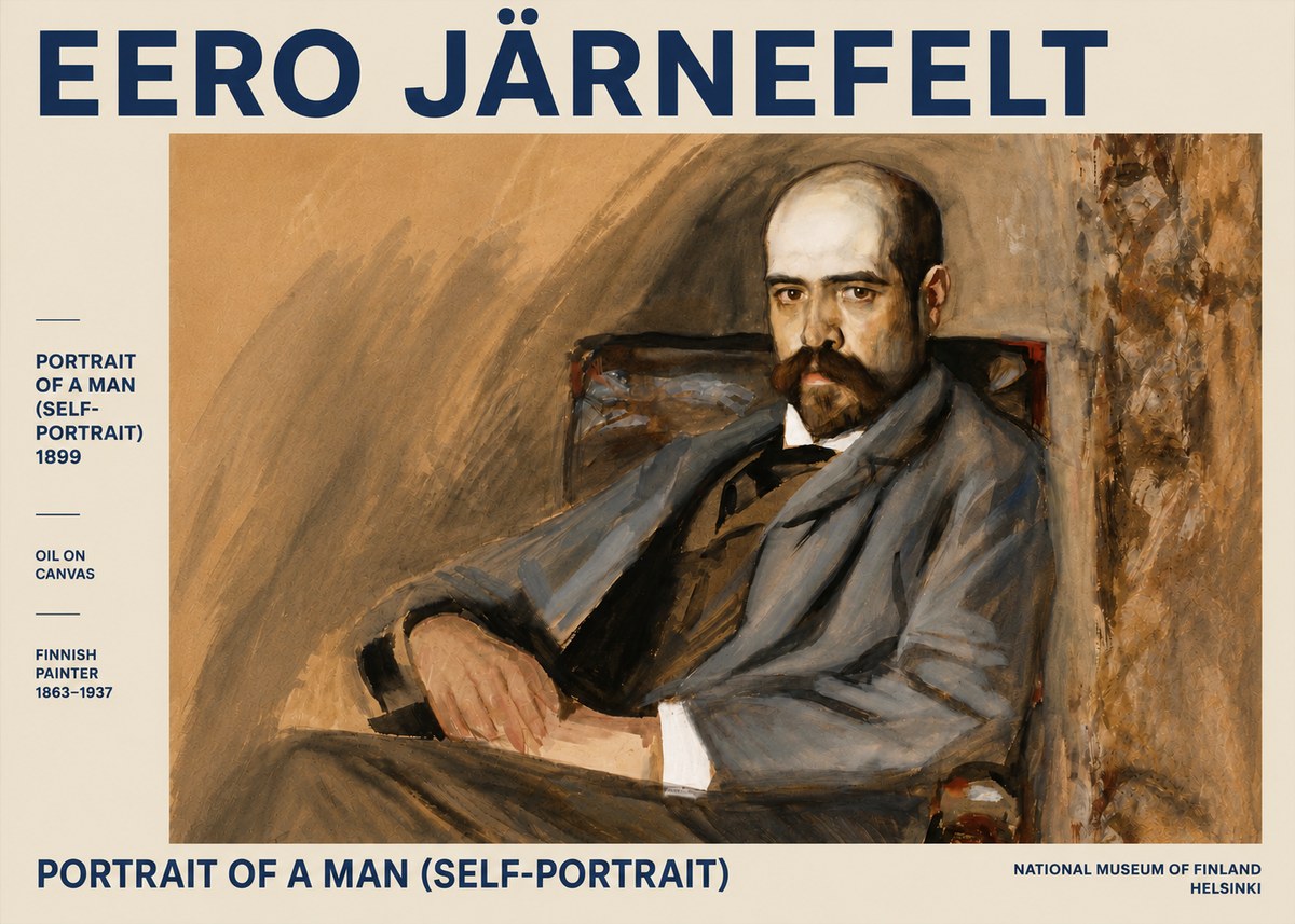 Eero Järnefelt Portrait of a Man (Self-portrait) No4 - Plakat
