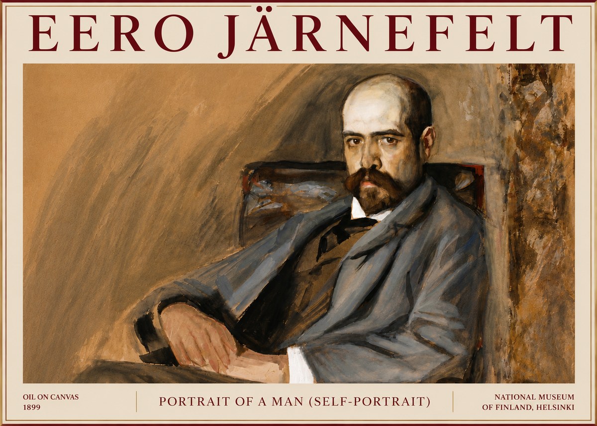 Eero Järnefelt Portrait of a Man (Self-portrait) No5 - Plakat