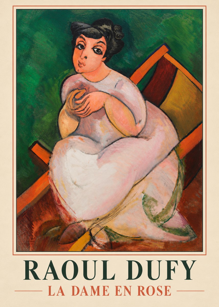 Raoul Dufy La Dame En Rose No3 - Plakat