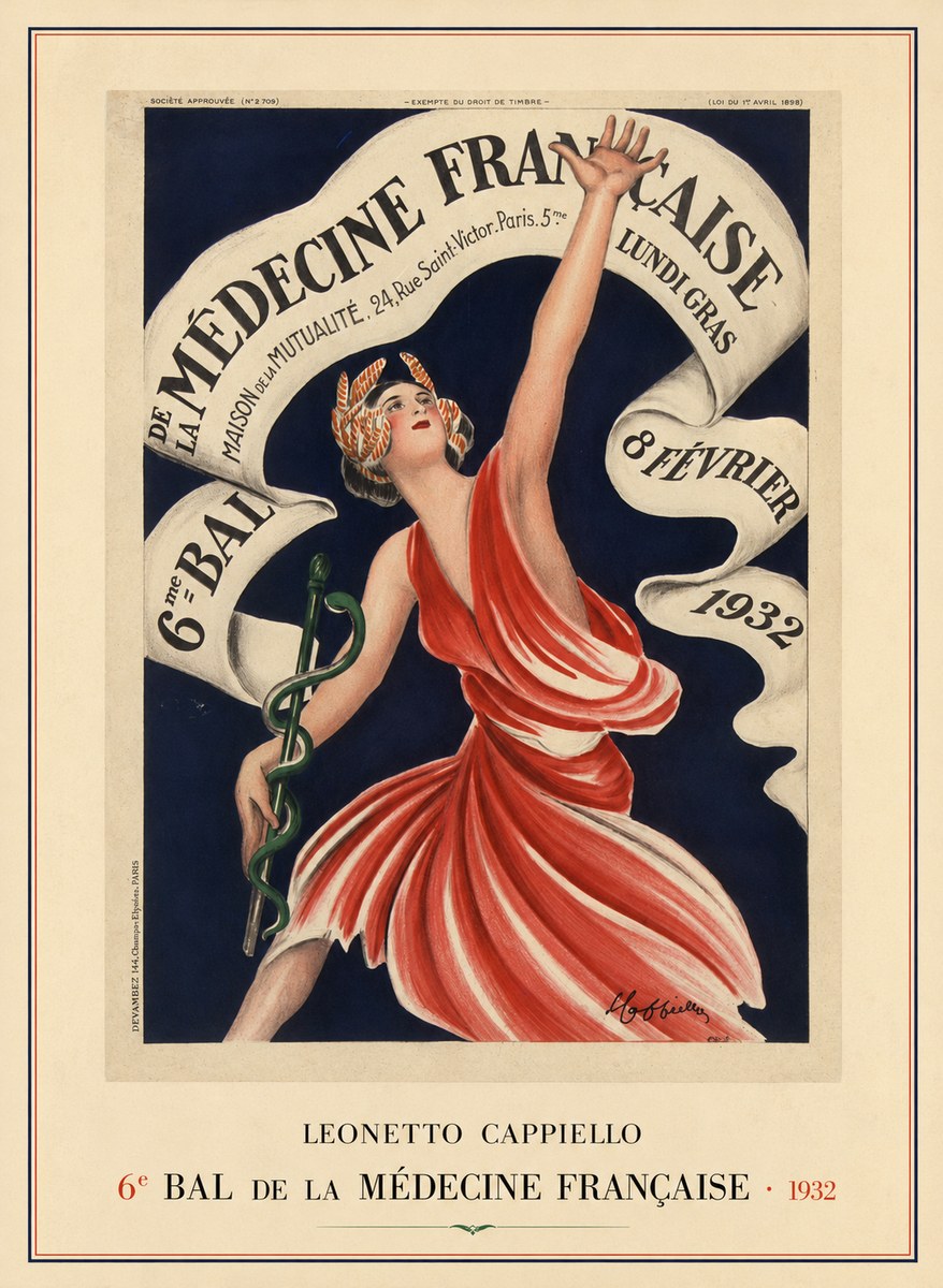 Leonetto Cappiello 6E Bal De La Médecine Française - 1932 No3 - Plakat