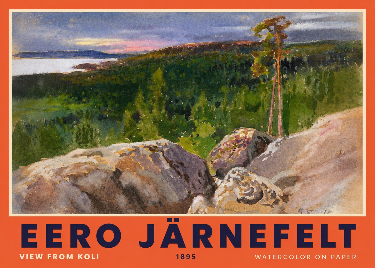 Eero Järnefelt View from Koli No2 - Plakat