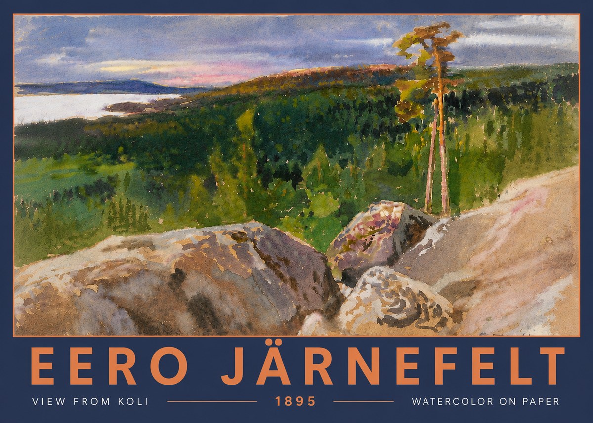 Eero Järnefelt View from Koli No5 - Plakat