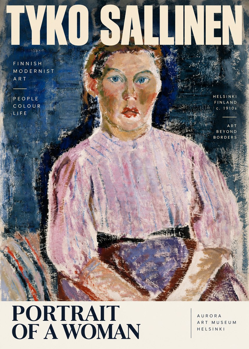 Tyko Sallinen Portrait of a Woman II No4 - Plakat