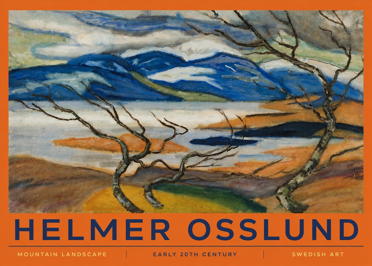 Helmer Osslund Mountain Landscape No2 - Plakat