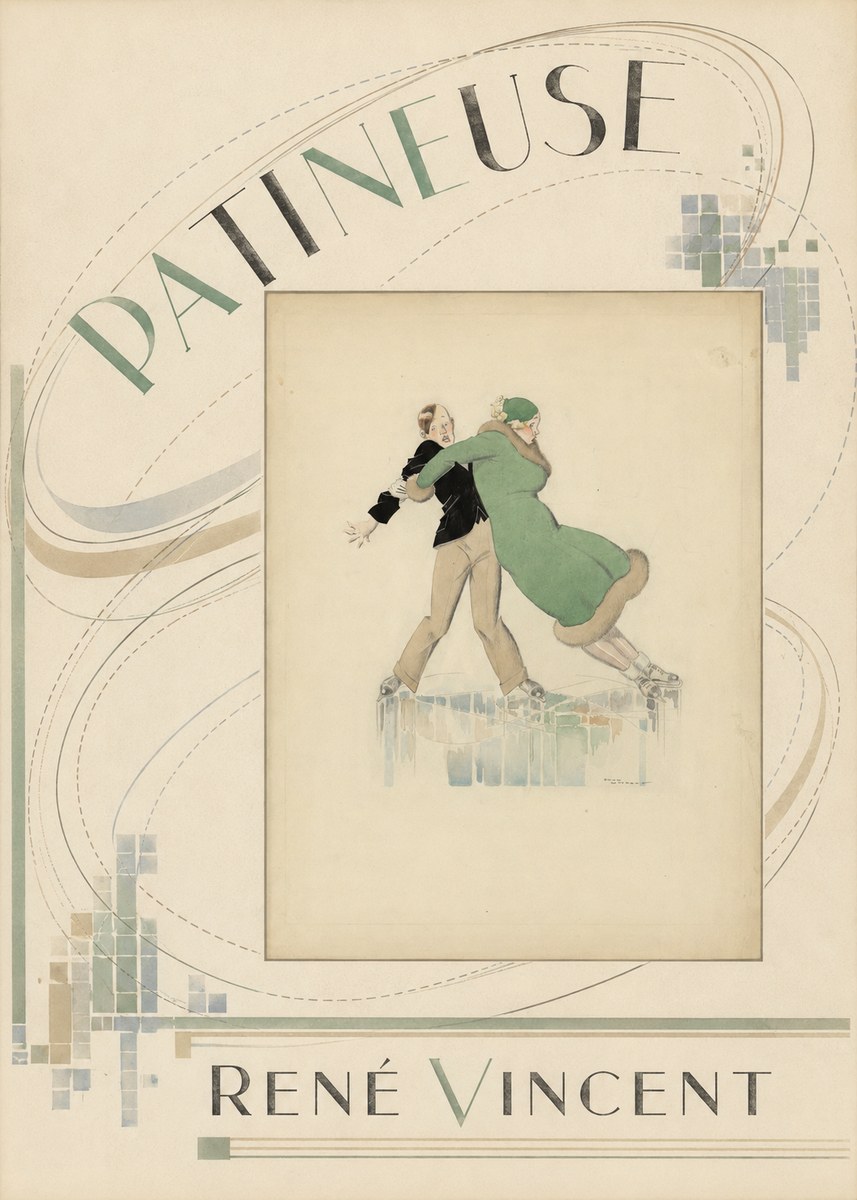 René Vincent Patineuse No6 - Plakat