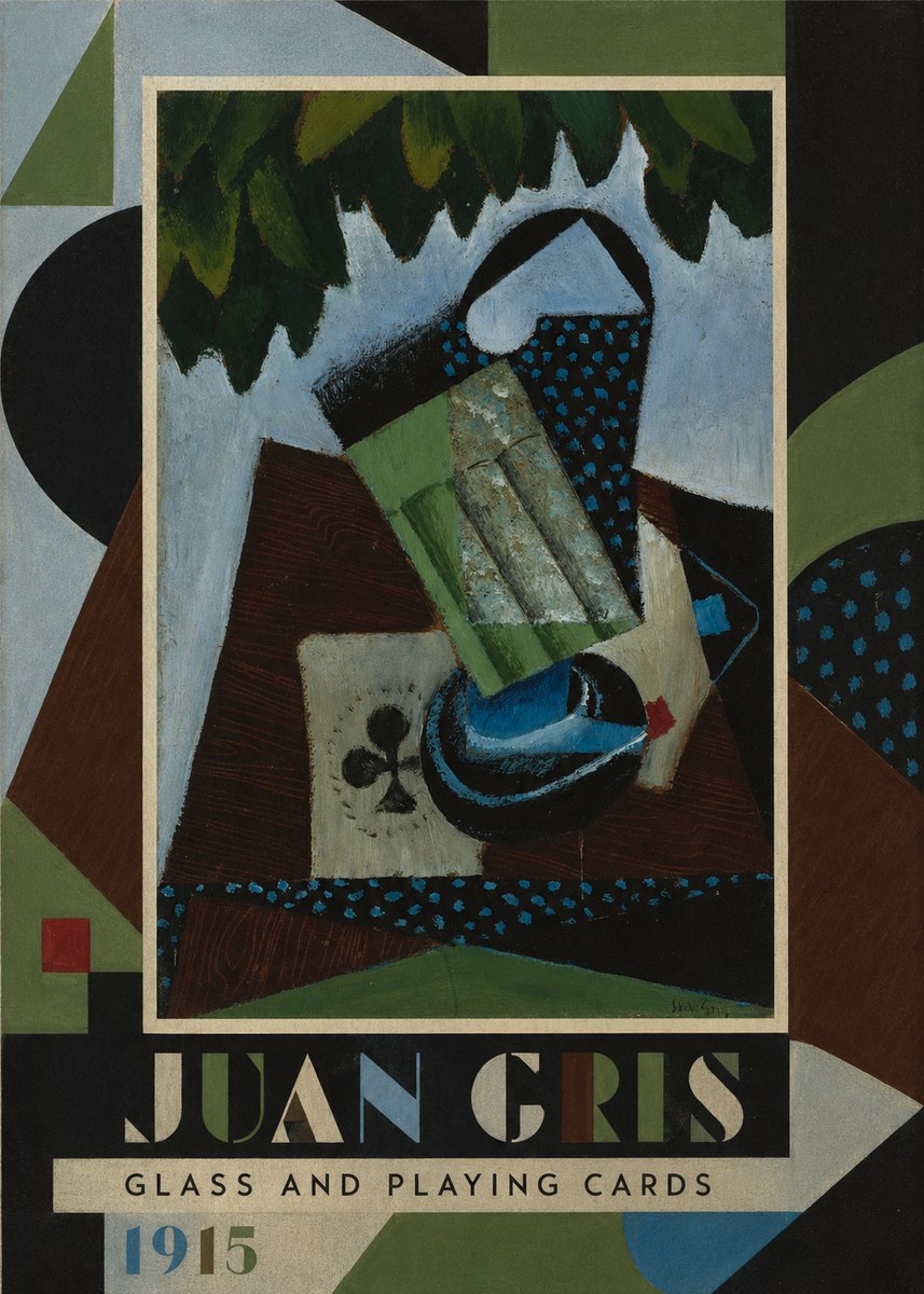 Juan Gris Glass and Playing Cards No1 - Plakat