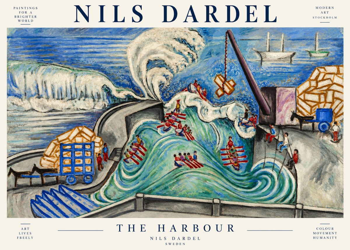 Nils Dardel The Harbour No3 - Plakat