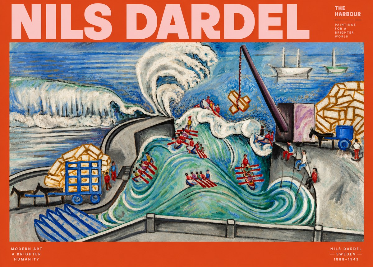 Nils Dardel The Harbour No4 - Plakat