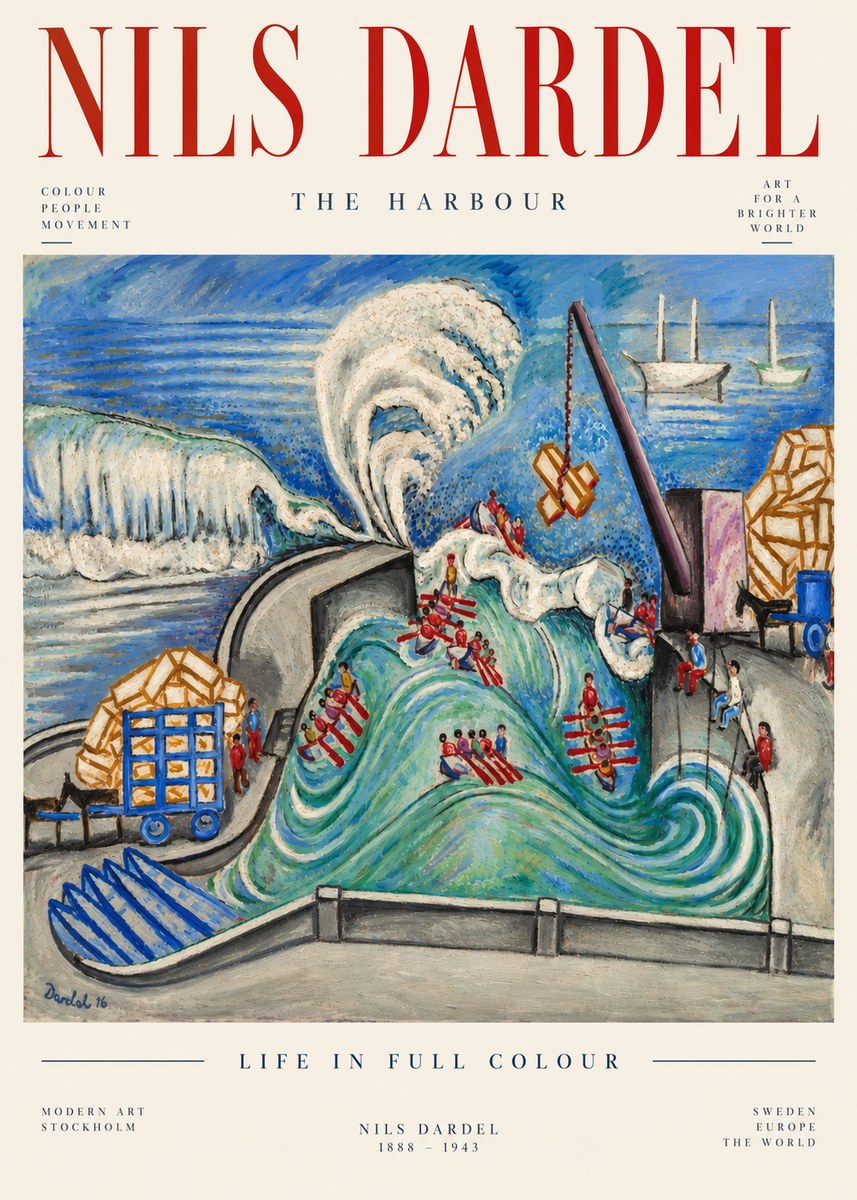Nils Dardel The Harbour No5 - Plakat