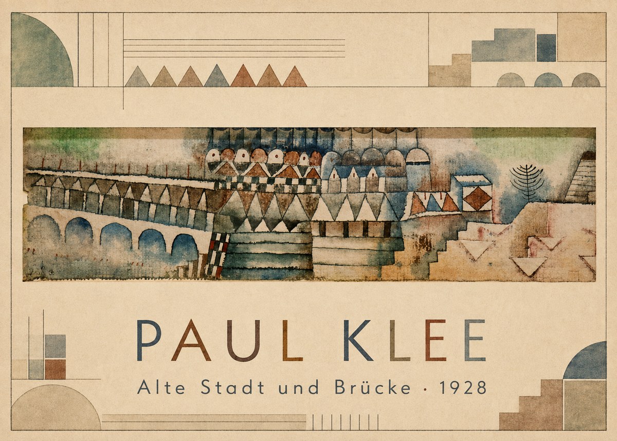 Paul Klee Alte Stadt Und Brücke No1 - Plakat