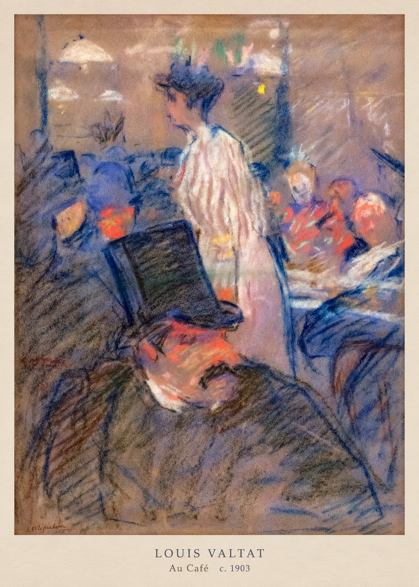 Louis Valtat Au Café No6 - Plakat
