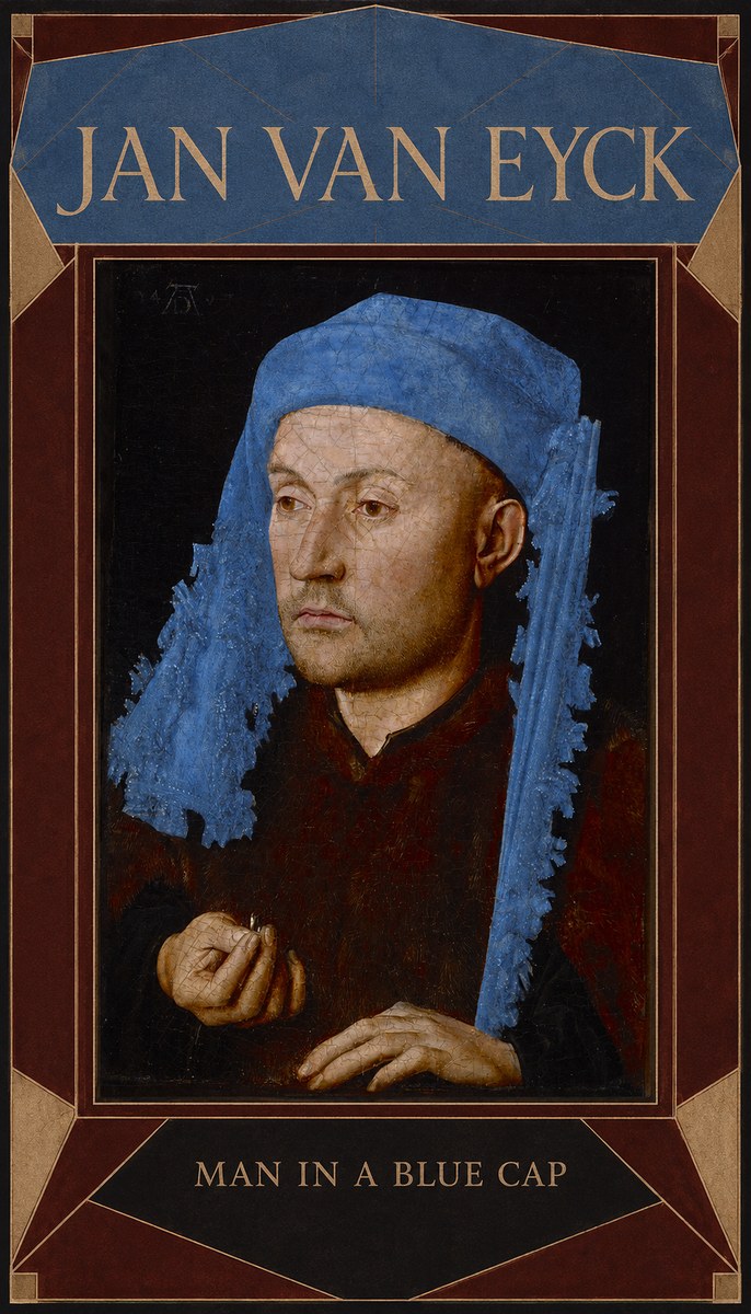 Jan van Eyck Man in a Blue Cap I No6 - Plakat