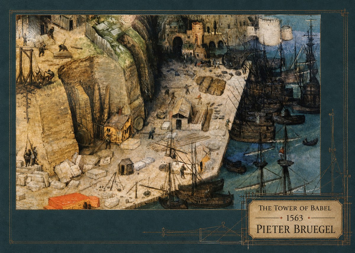 Pieter Bruegel The Tower of Babel XVIII No3 - Plakat
