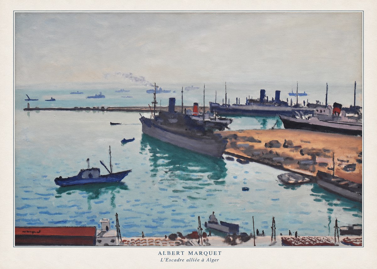 Albert Marquet L'escadre Alliée À Alger No6 - Plakat