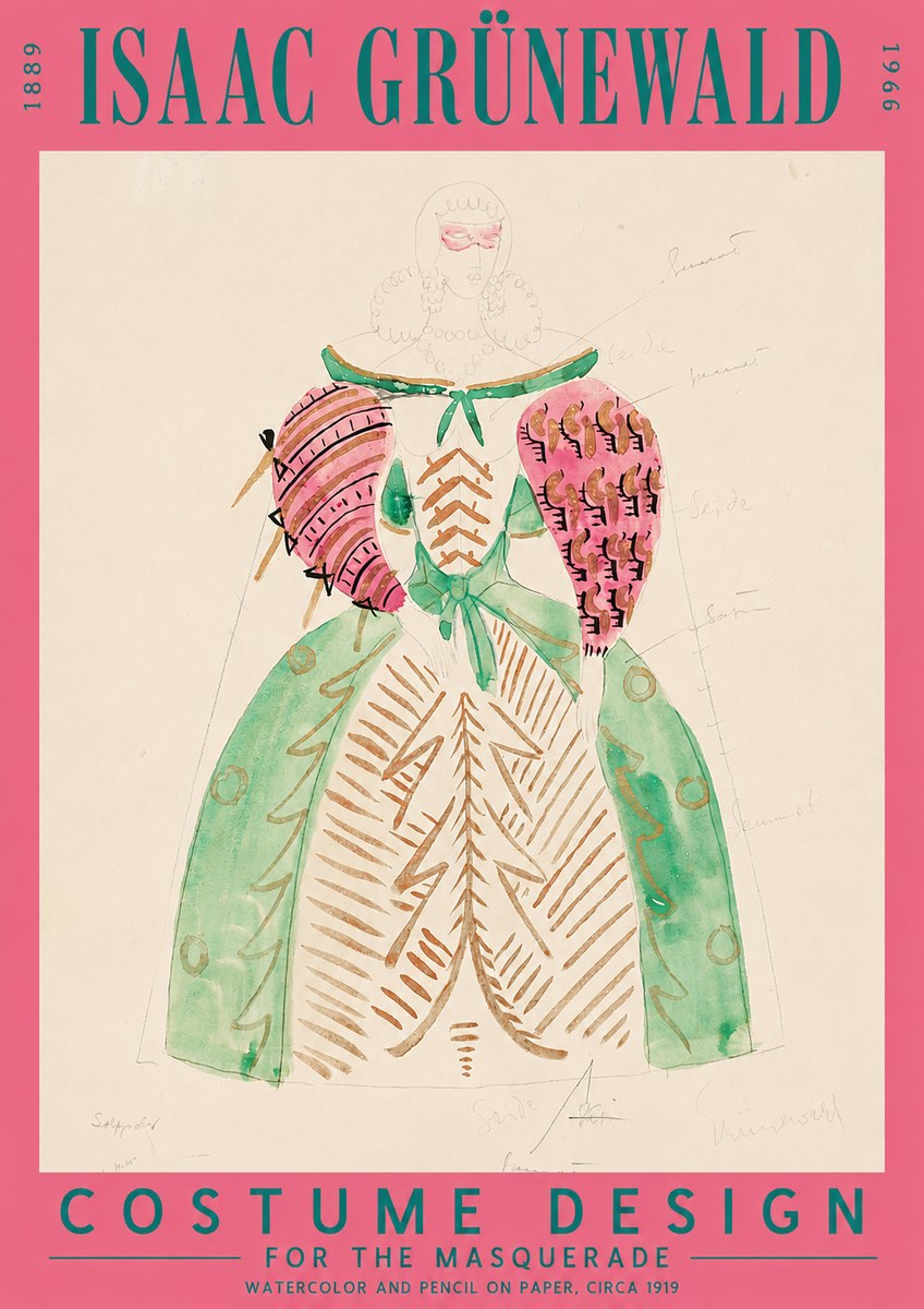 Isaac Grünewald Costume Design for the Masquerade No2 - Plakat