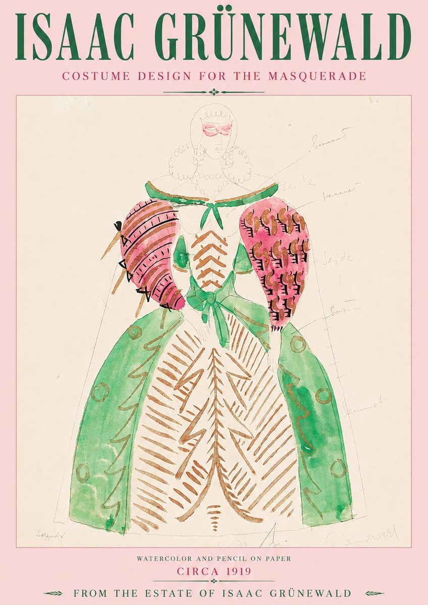 Isaac Grünewald Costume Design for the Masquerade No4 - Plakat