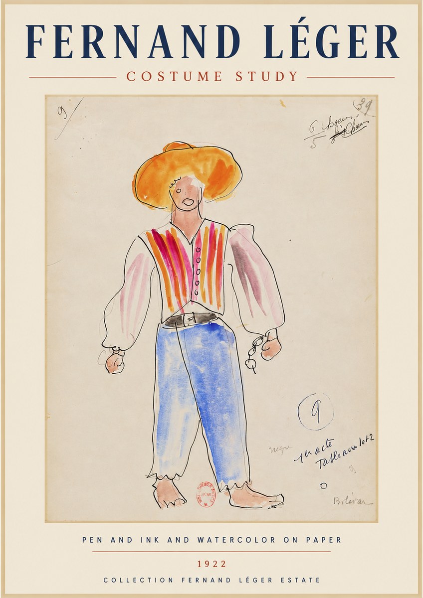 Fernand Léger Costume Study II No5 - Plakat