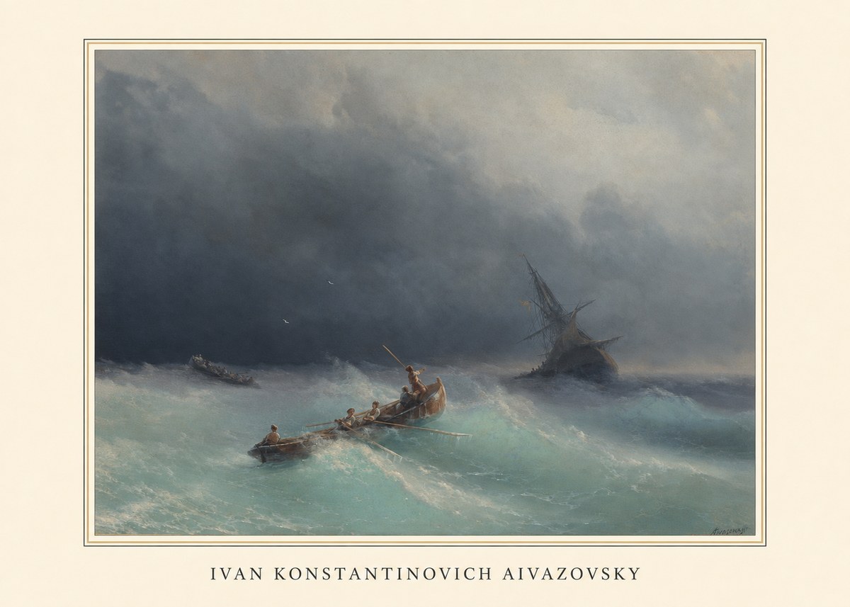 Ivan Konstantinovich Aivazovsky Shipwreck No3 - Plakat