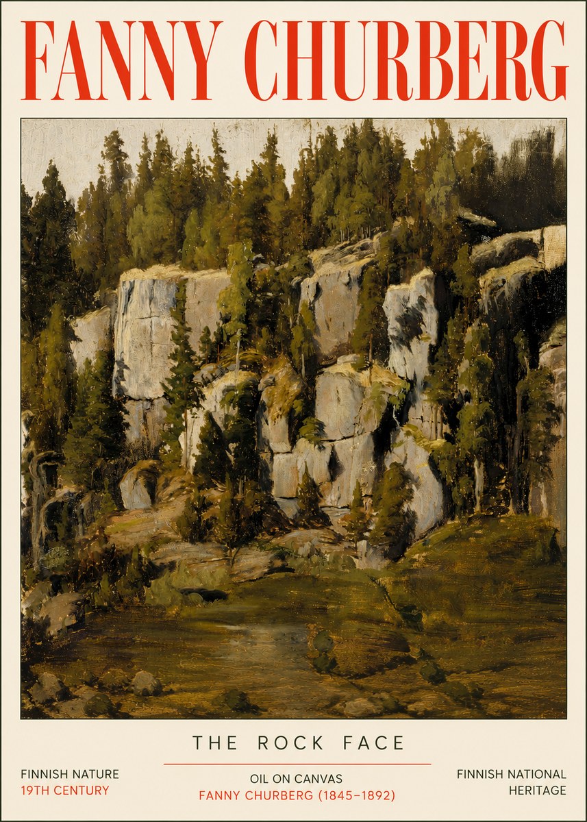 Fanny Churberg The Rock Face No5 - Plakat