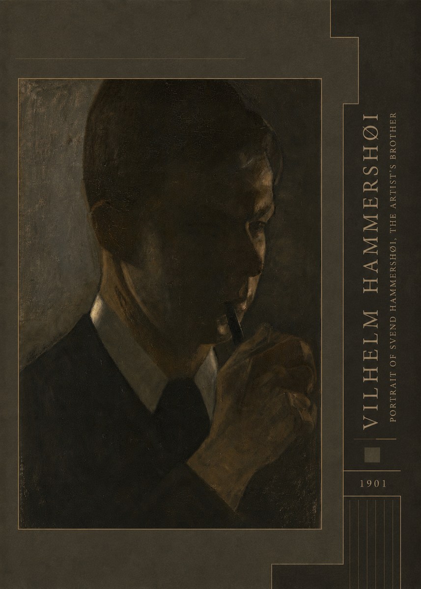 Vilhelm Hammershøi Portrait of Svend Hammershøi, the Artist's Brother No4 - Plakat