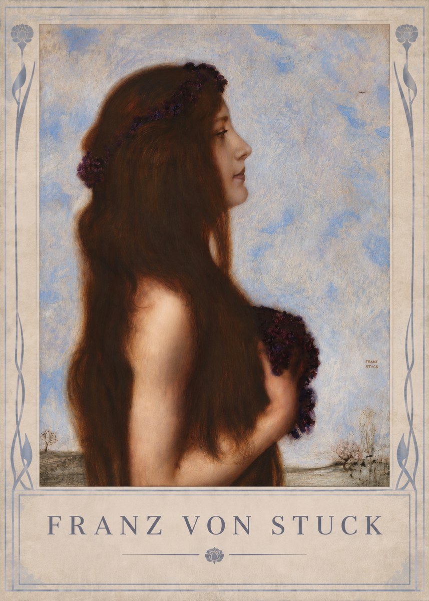 Franz von Stuck Frühlingsreigen No4 - Plakat