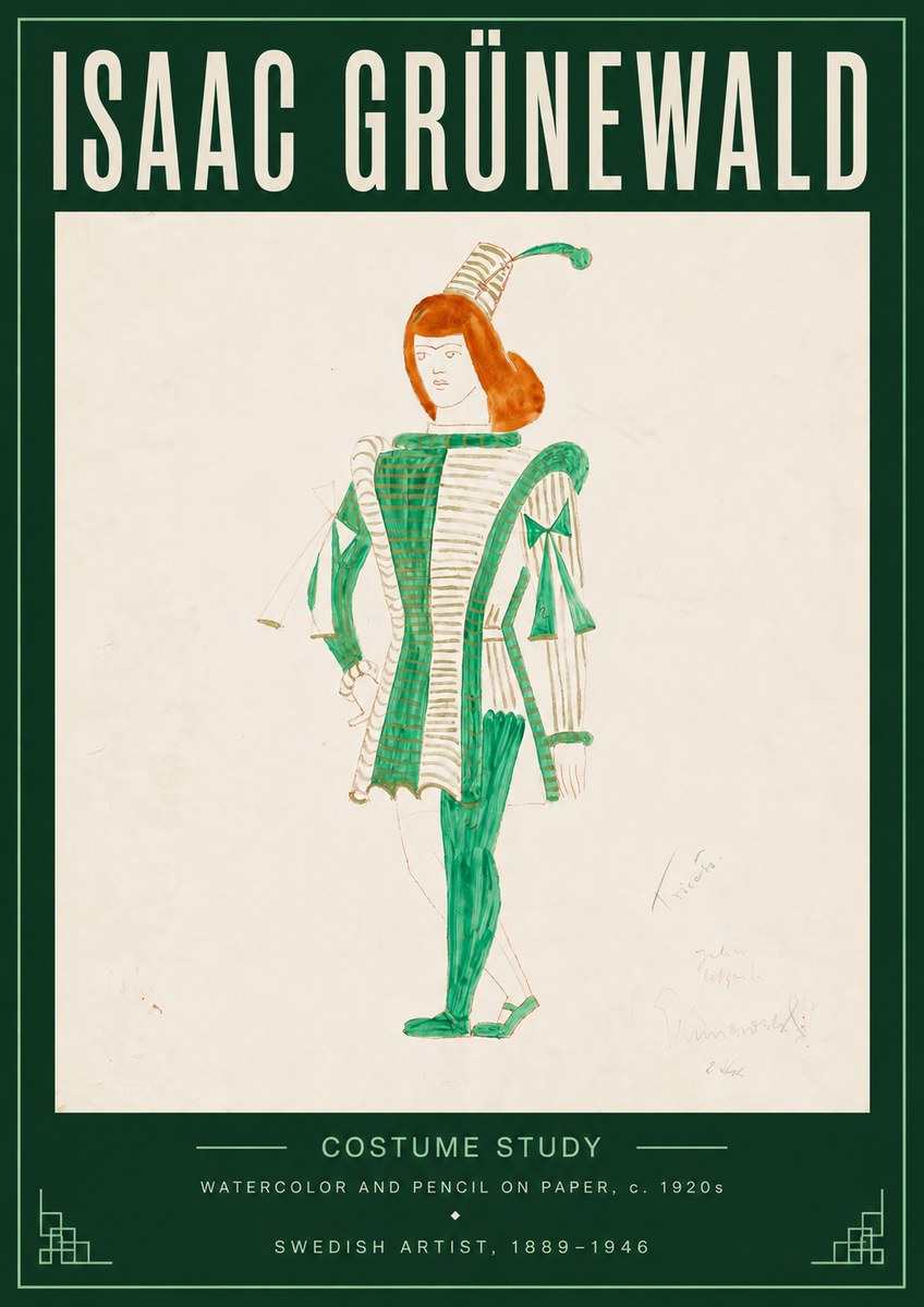 Isaac Grünewald The Harlequin No5 - Plakat