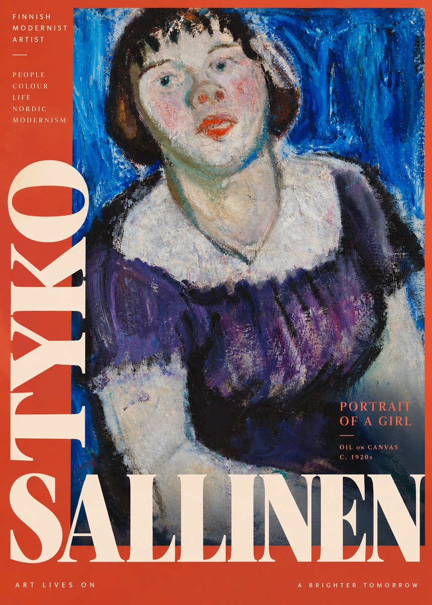 Tyko Sallinen Portrait of a Girl II No5 - Plakat