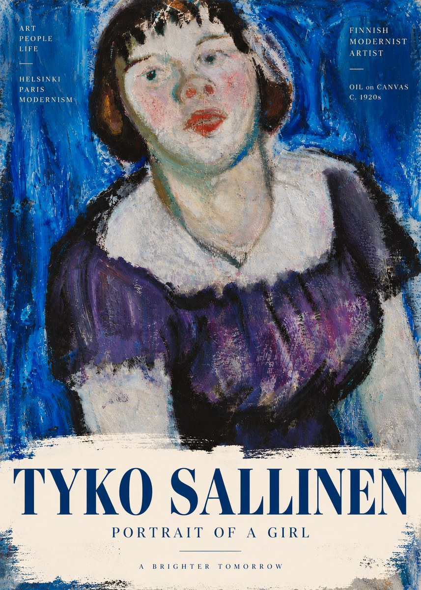 Tyko Sallinen Portrait of a Girl II No6 - Plakat