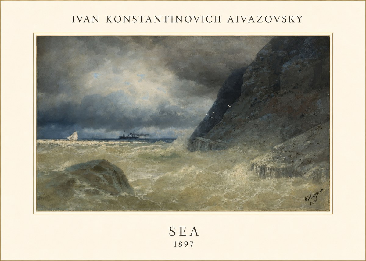 Ivan Konstantinovich Aivazovsky Sea No4 - Plakat