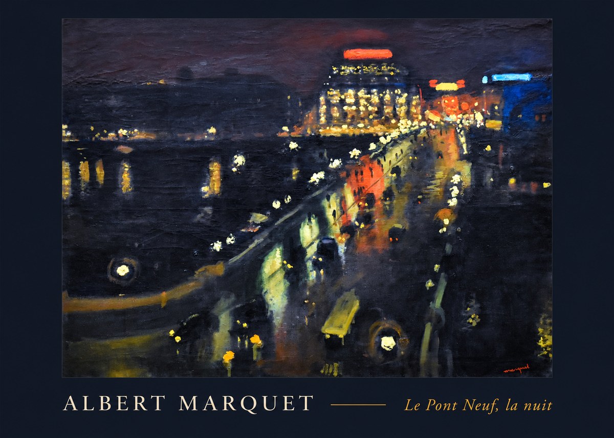 Albert Marquet Le Pont Neuf, La Nuit No2 - Plakat