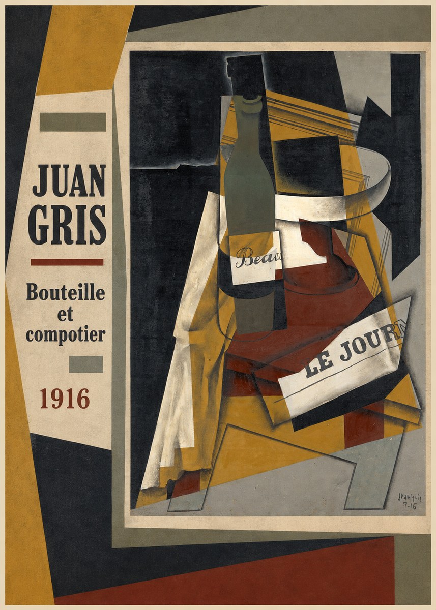 Juan Gris Bouteille Et Compotier No2 - Plakat
