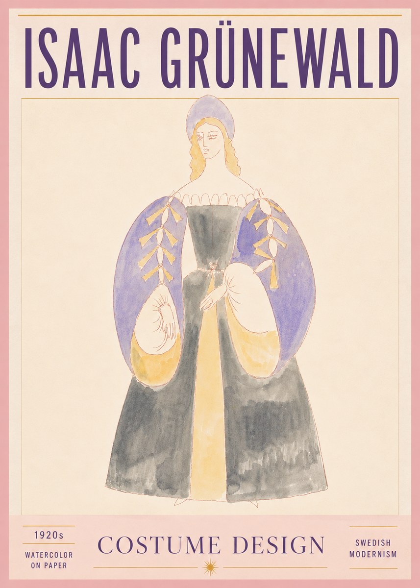 Isaac Grünewald Costume Design XIV No5 - Plakat