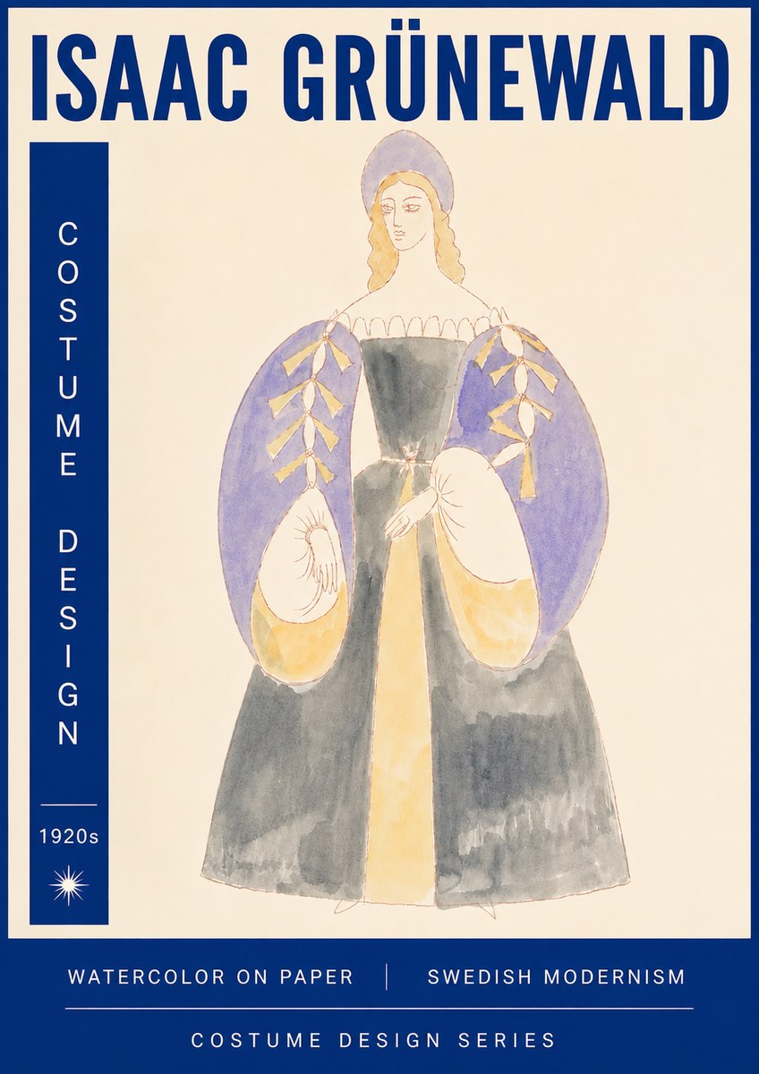 Isaac Grünewald Costume Design XIV No6 - Plakat