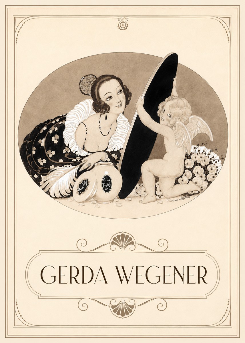 Gerda Wegener Crème Teindelys II No3 - Plakat
