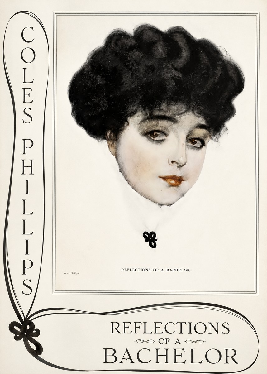 Coles Phillips Reflections of a Bachelor No2 - Plakat
