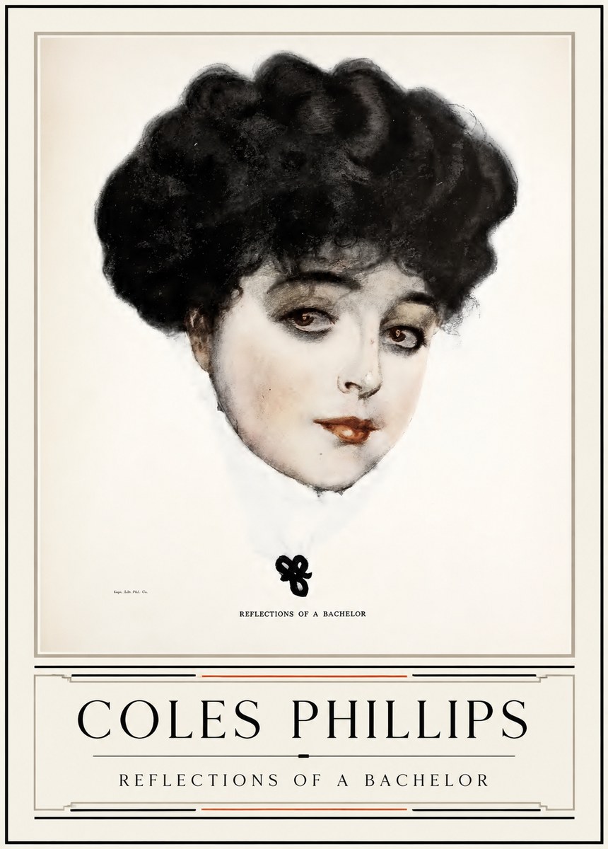 Coles Phillips Reflections of a Bachelor No3 - Plakat