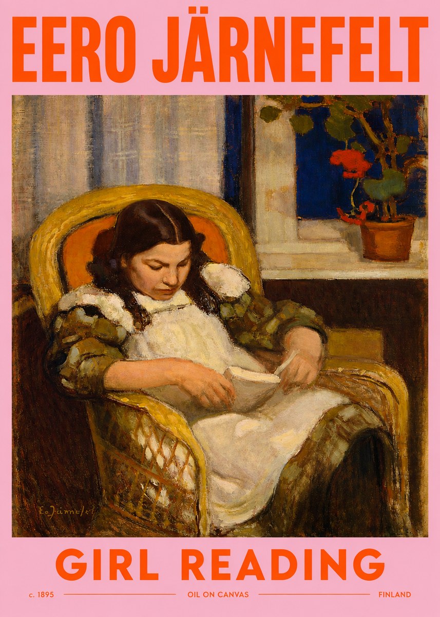 Eero Järnefelt Girl Reading No2 - Plakat