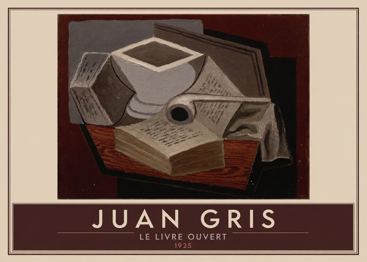 Juan Gris Le Livre Ouvert No5 - Plakat