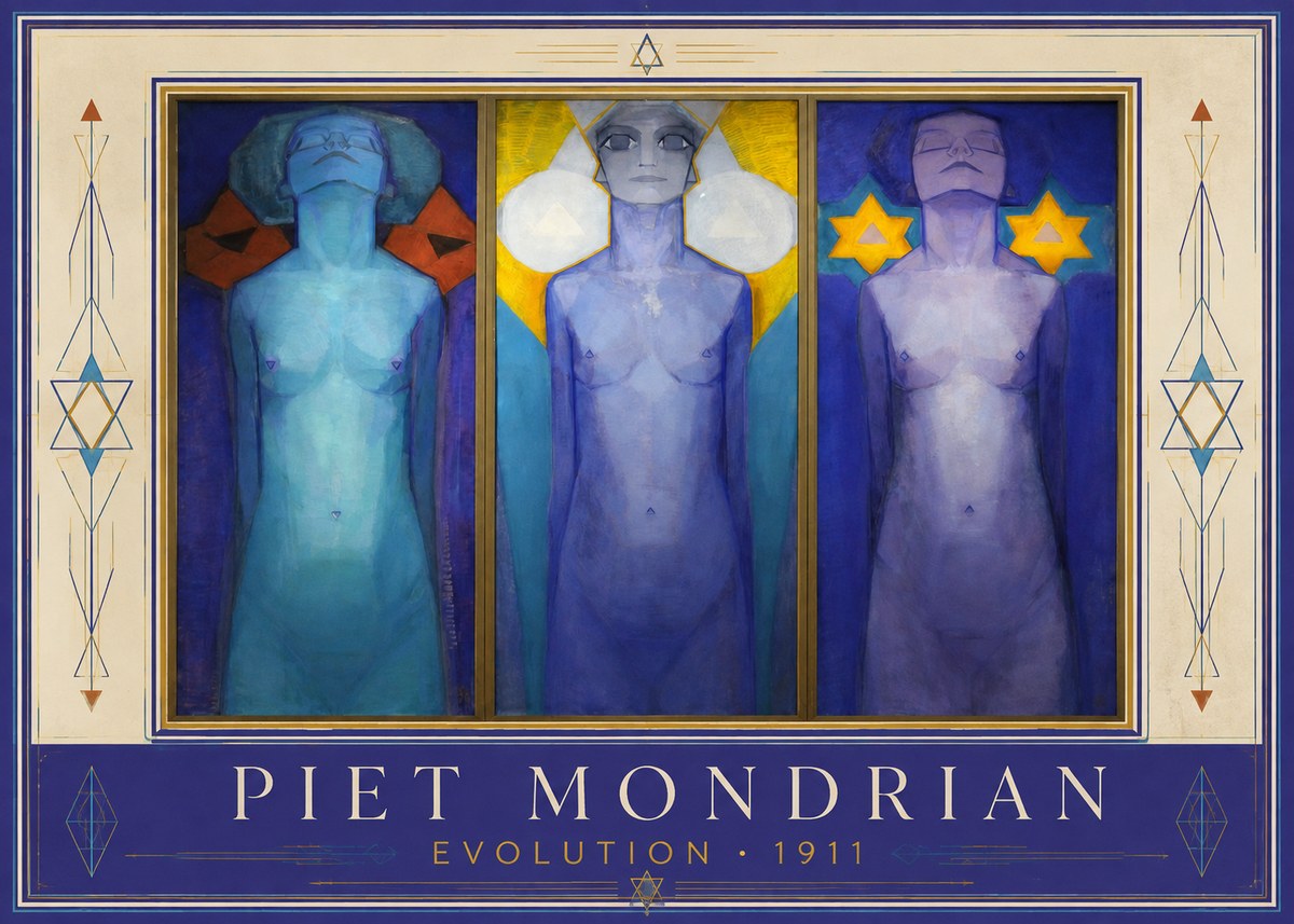 Piet Mondrian Evolution I No1 - Plakat