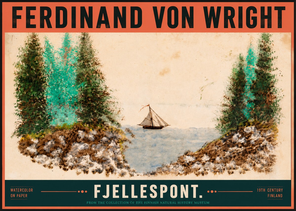 Ferdinand von Wright Fjellespont. No5 - Plakat