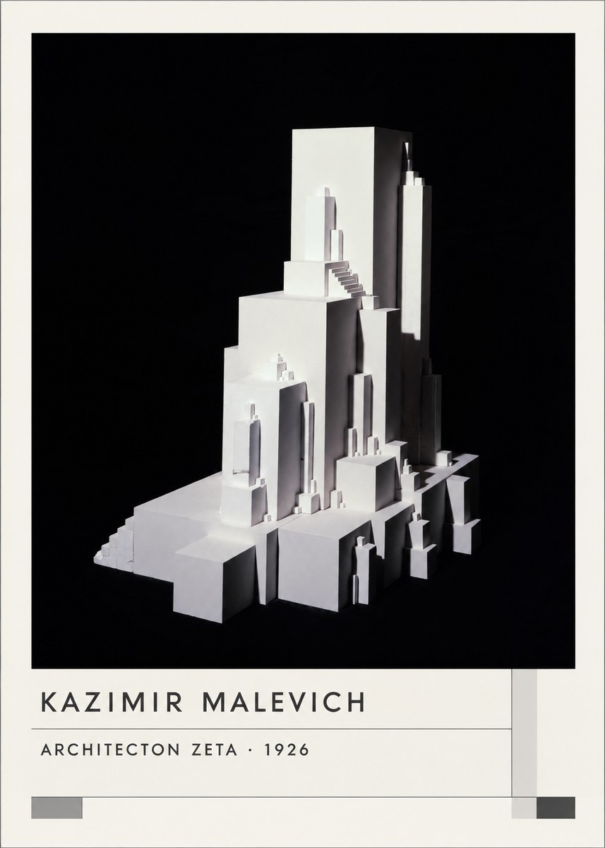 Kazimir Malevich Architecton Zeta No1 - Plakat