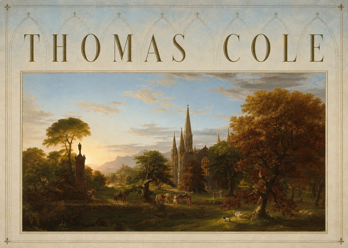 Thomas Cole The Architect's Dream No6 - Plakat